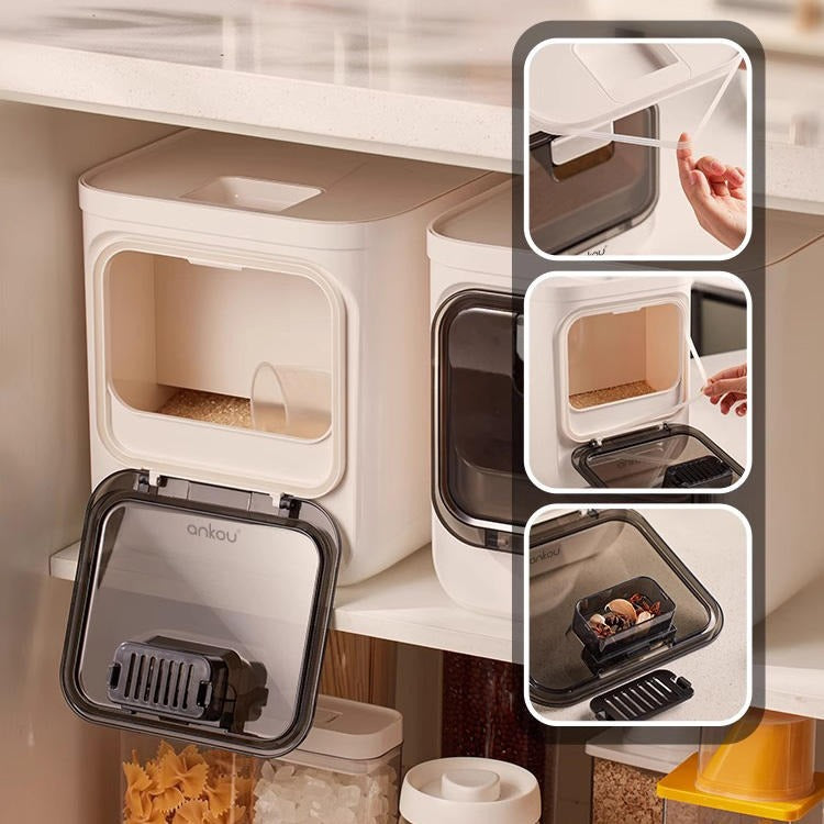 10kg Airtight Press-Type Rice & Grain Storage Box GH