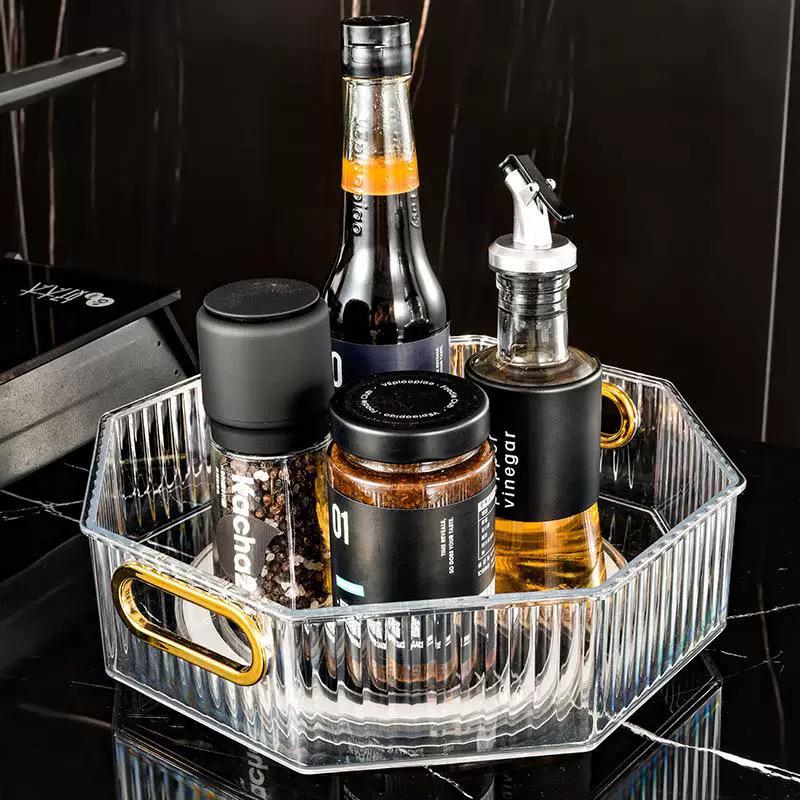 Rotating Hexagon Acrylic Tray – 360° Organizer NC
