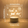 Acrylic Writing Board with LED Base – 3D DIY Night Light - Clarify.pk