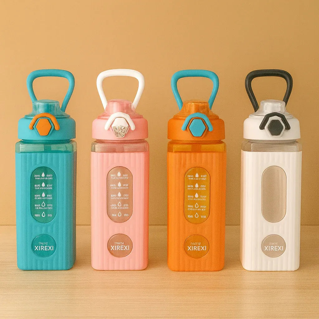 700ml Leakproof Grip Water Bottle – Stylish & Durable (Random Color) - Clarify.pk