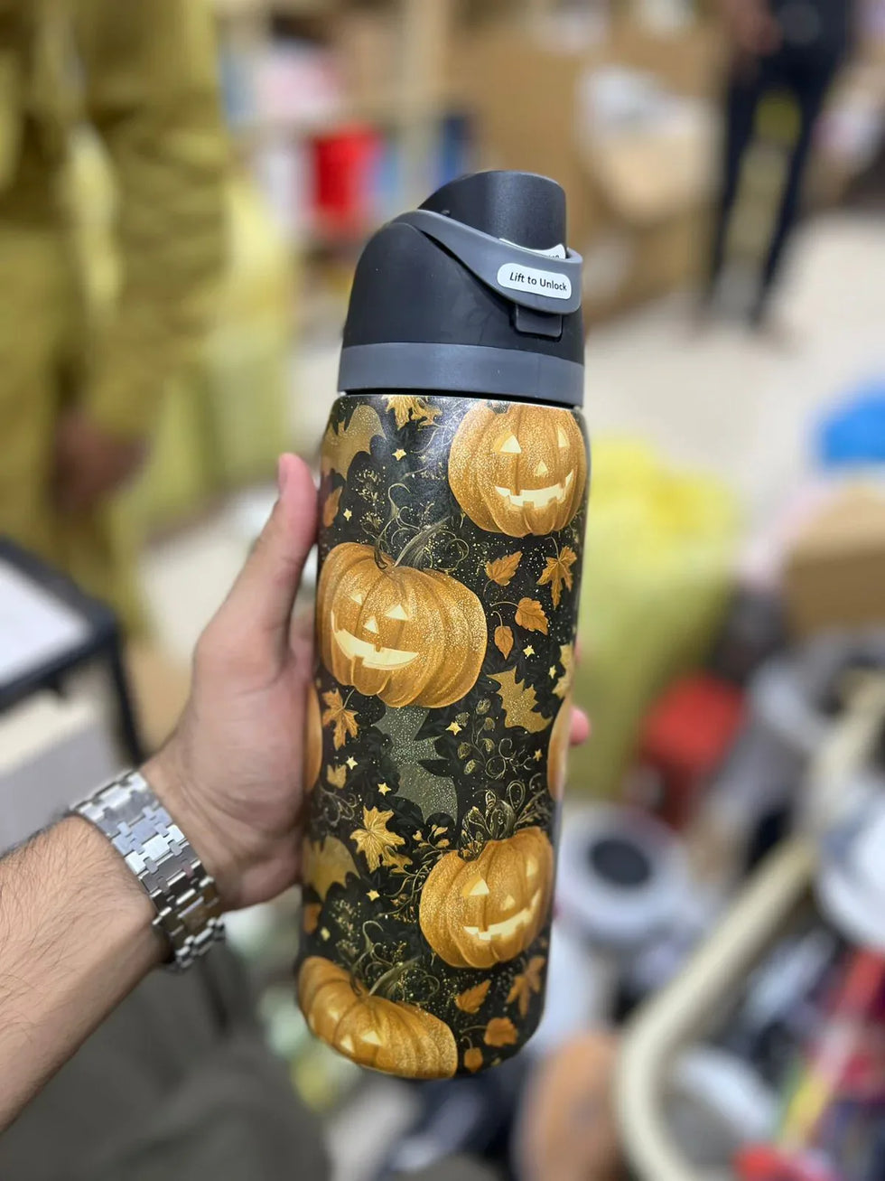 Premium Halloween Pumpkins Owala-Style Bottle – 950ml - Clarify.pk