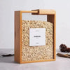 Bamboo grain storage box - Lidded Clear Front - Clarify.pk