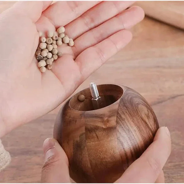 Wooden Pepper grinder — Walnut Hand-Crank - Clarify.pk