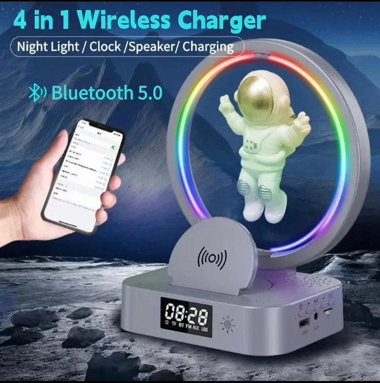 Astronaut Night Light with Bluetooth Speaker - Clarify.pk