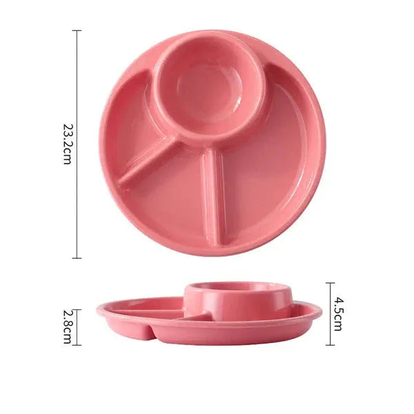 4 compartment plastic dinner plate - Food-Safe - Clarify.pk