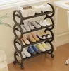 4 Layer Shoe Rack with Rollers - Stylish & Mobile - Clarify.pk