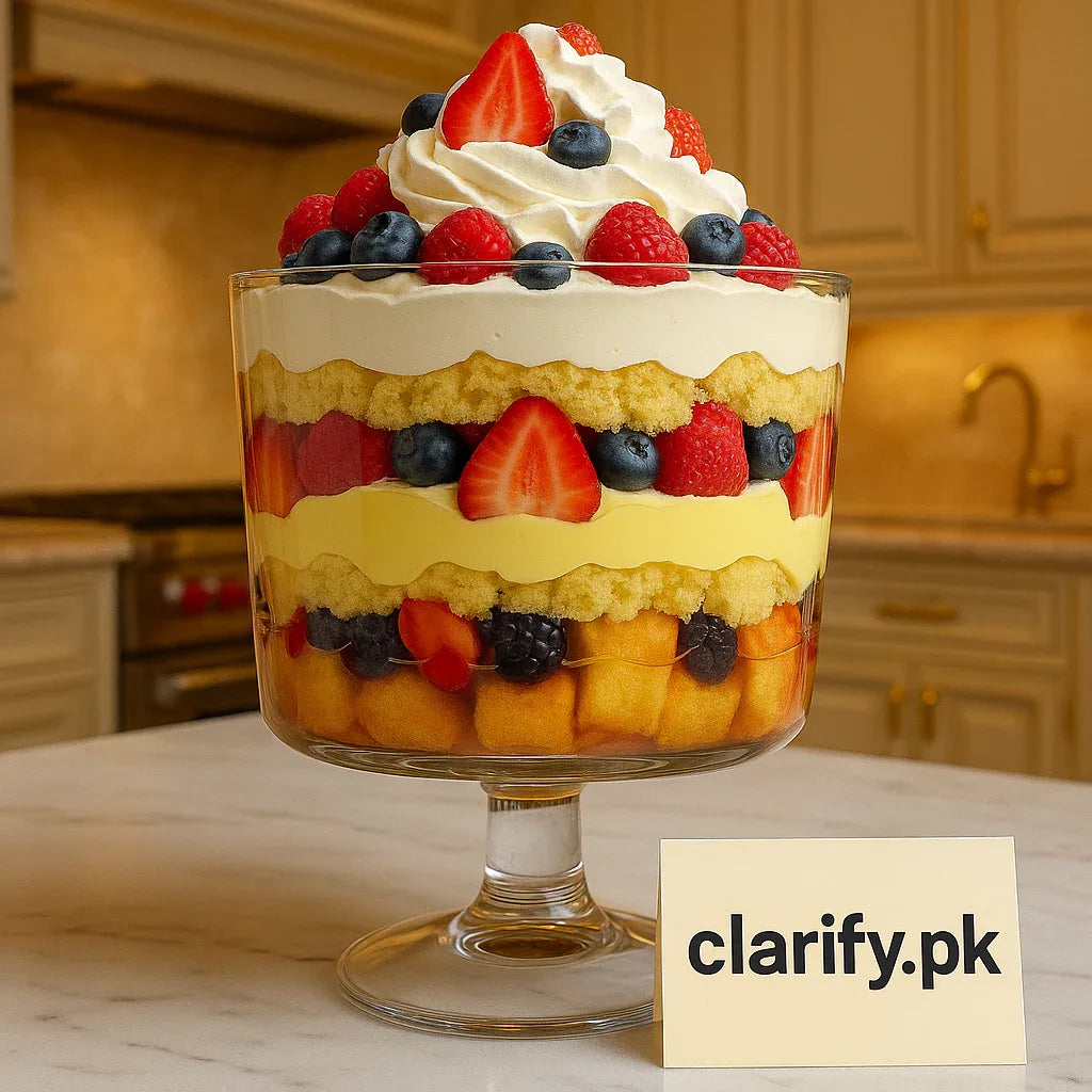 Large Trifle Bowl 4 Liters – Glass Dessert Serving Bowl - Clarify.pk