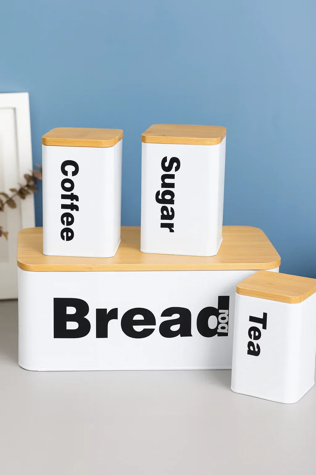 Bread Box Set with Bamboo Lid – Kitchen Storage - Clarify.pk