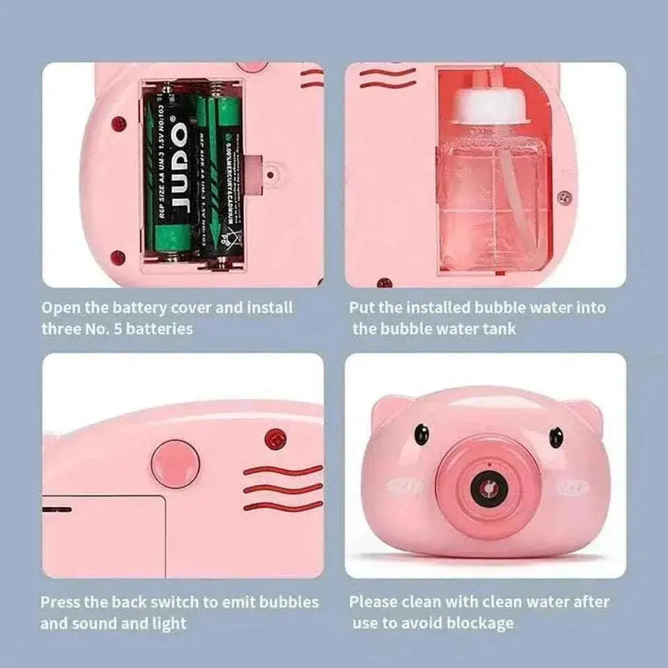 Children's Bubble Machine Toy with Music & Lights - Clarify.pk