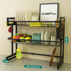 Expandable 2 Tier Over the Sink Rack - Kitchen Organizer - Clarify.pk