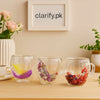 Double Wall Glass Cup Set - Elegant & Durable (each) - Clarify.pk