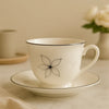 Luxury Floral Porcelain Tea Cup & Saucer Set – 6 Pieces - Clarify.pk