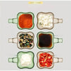 Transparent sauce dip 6 bowls set - green glass - Clarify.pk