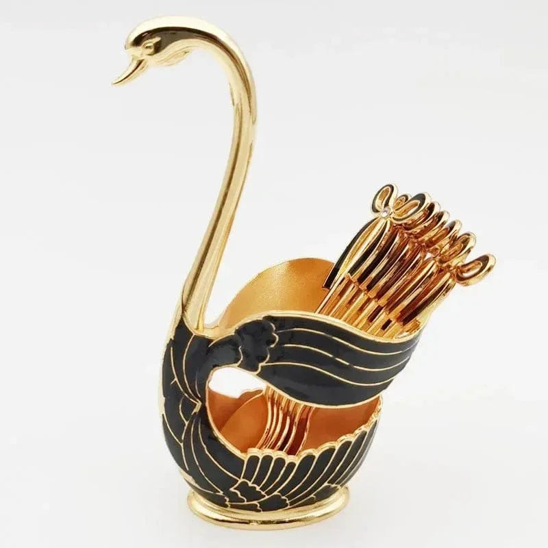 Swan Figurine Home Decor with Gold Finish - Clarify.pk