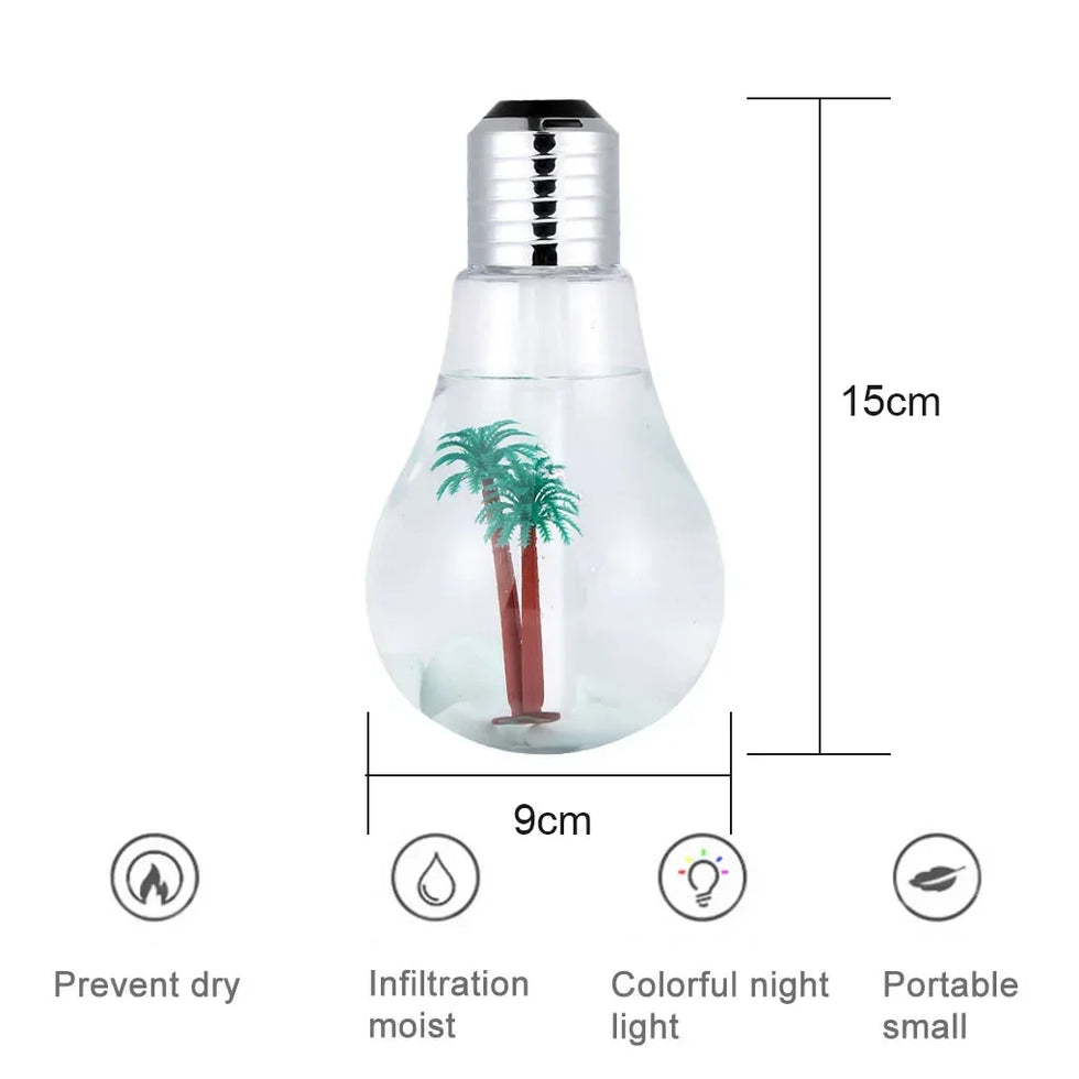 Colorful Bulb Humidifier with LED Light - Clarify.pk