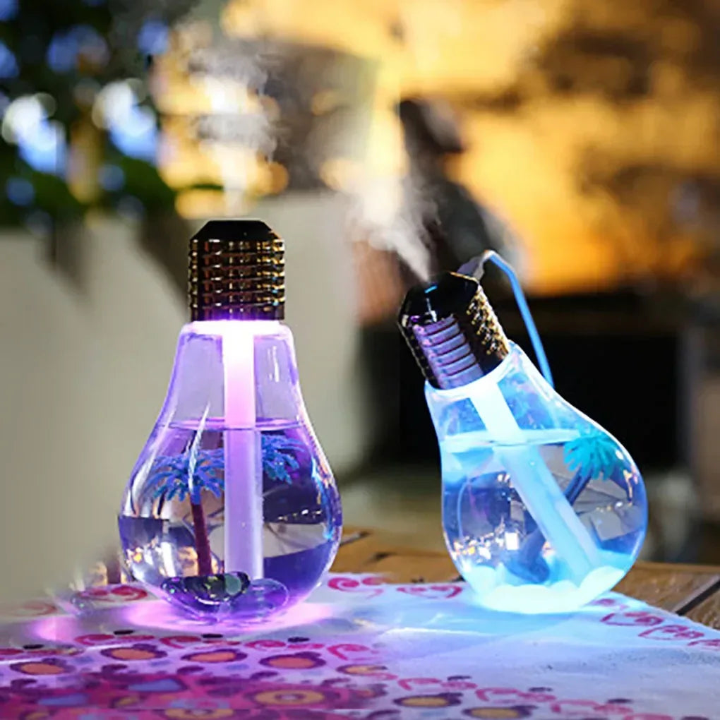 Colorful Bulb Humidifier with LED Light - Clarify.pk