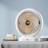 Colorful LED Desk Fan with Air Circulation - Clarify.pk