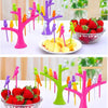 6 pieces Creative Fruit Forks Set with Colorful Bird Stand - Clarify.pk