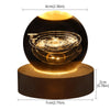 Crystal Ball LED Night Light – 3D Galaxy Planet & Moon Lamp (Random design) - Clarify.pk