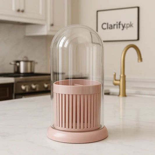 Spoon Holder with Acrylic Cover – Hygienic Kitchen Storage - Clarify.pk