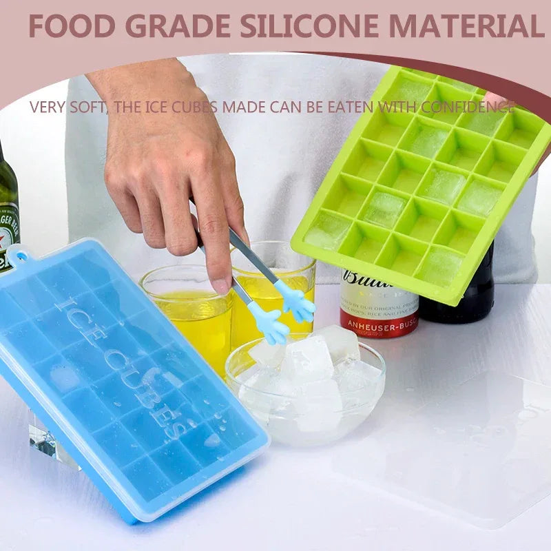 24 Grids Silicone Ice Cube Tray with Lid – Ice Mold for Drinks & Cocktails - Clarify.pk