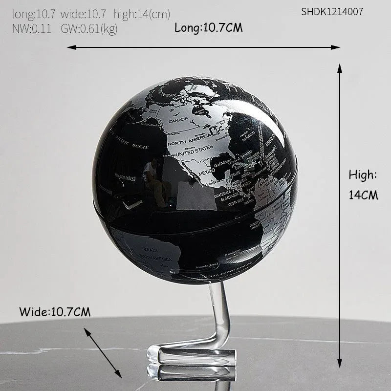 Movable World Globe – 360° Rotating Educational & Decorative Globe (Small) - Clarify.pk