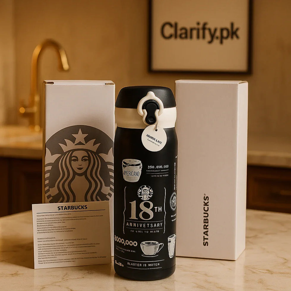 Starbucks Black & White Anniversary Bottle - Premium Edition - Clarify.pk