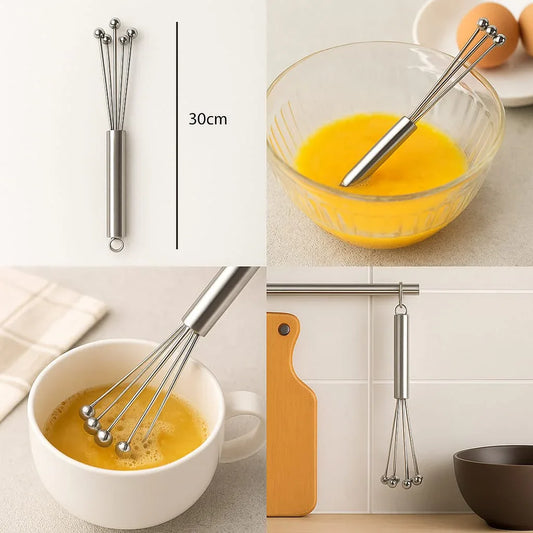 Egg Ball Style Egg Beater – Hand Whisk for Kitchen - Clarify.pk