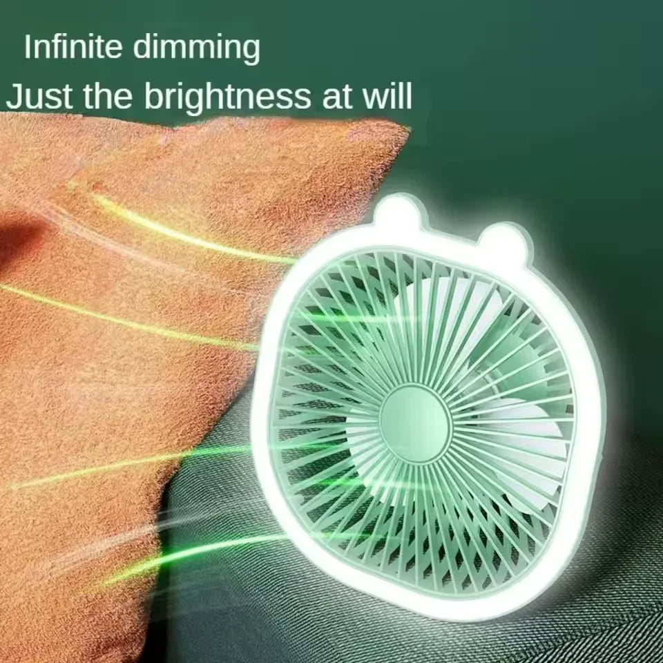 Electric Cooling Fan with Night Light - Desktop Lamp Fan - Clarify.pk