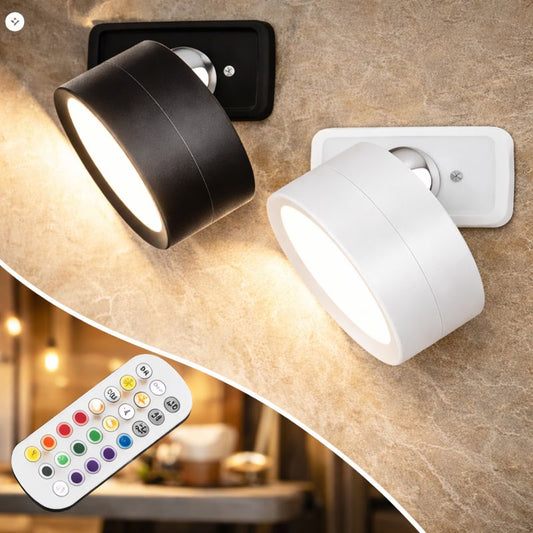 360 Degree LED Wall Lamp with Remote Control - Trenducts.pk