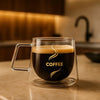 High Borosilicate Double-Walled Coffee Cup – Heat Resistant - Clarify.pk
