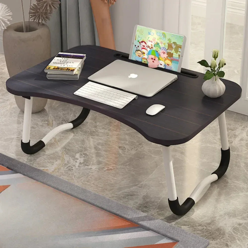 Foldable Laptop Desk with Cup Holder & Phone Stand - Clarify.pk