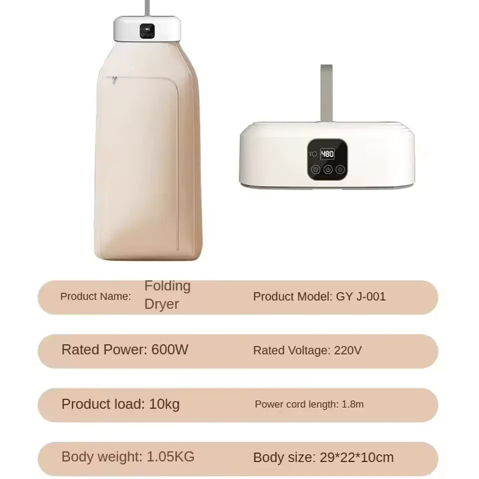 Foldable Travel Clothes Dryer Portable & Compact - Clarify.pk