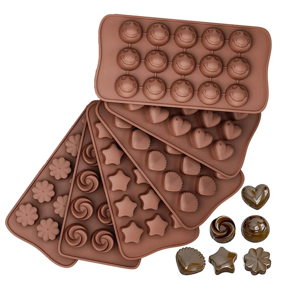 Silicone Chocolate Mold Flexible (Random design) - Clarify.pk