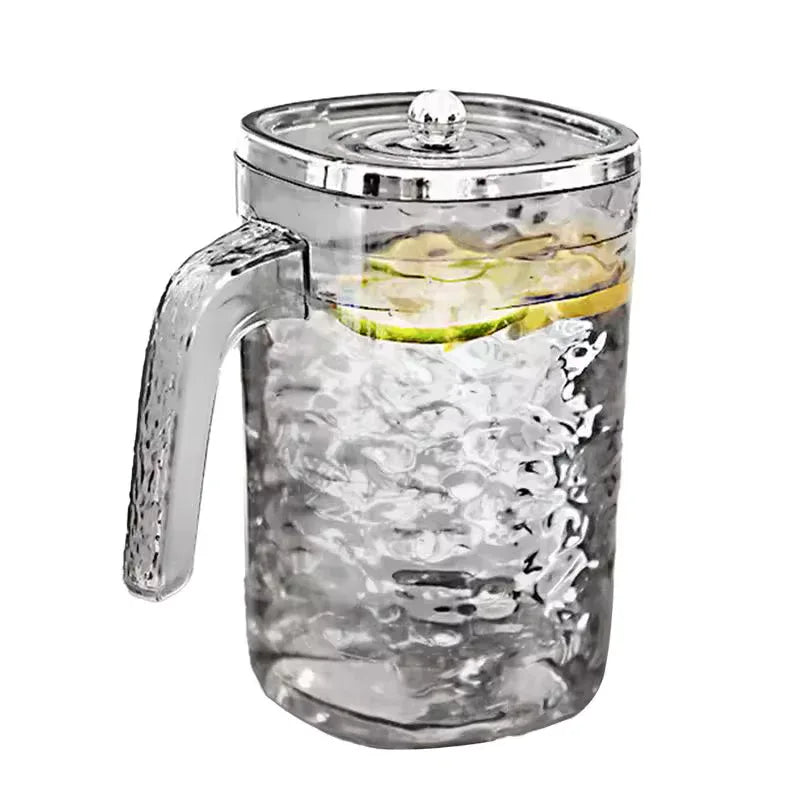 Glass Juice Pitcher with Lid - Elegant Design - Clarify.pk
