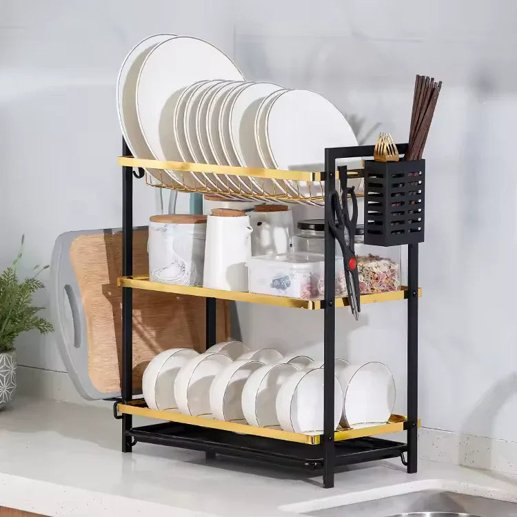 Dish Drying Rack with Utensil Holder - Clarify.pk