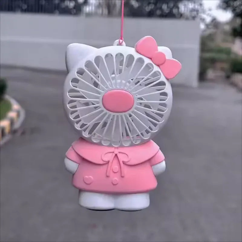 Hello Kitty Handheld Fan - Cute USB Rechargeable - Clarify.pk