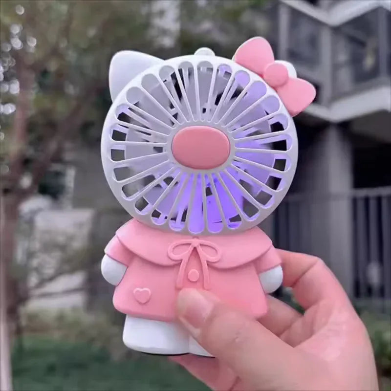 Hello Kitty Handheld Fan - Cute USB Rechargeable - Clarify.pk
