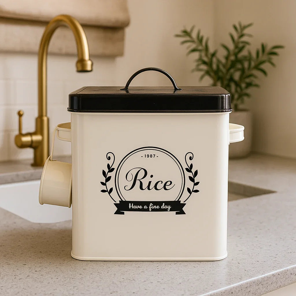 5L Airtight Rice Storage Container with Scoop - Clarify.pk