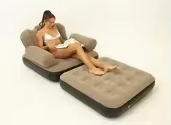 Inflatable Sofa Bed - Comfortable & Portable - Clarify.pk