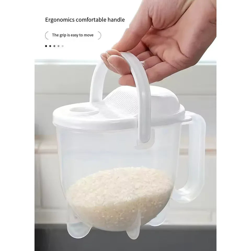 Rice Strainer with Handle for Easy Washing - Clarify.pk
