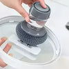 Kitchen Soap Dispensing Brush for Easy Cleaning - Clarify.pk