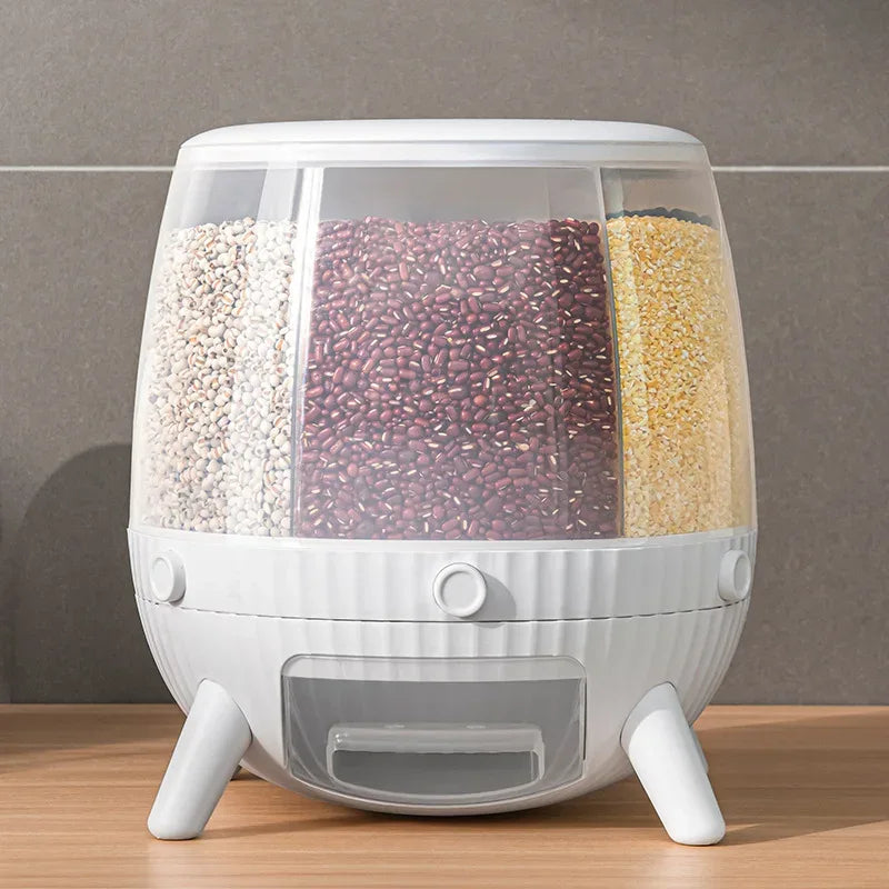 10KG Kitchen Storage Container with Three Compartments - Clarify.pk