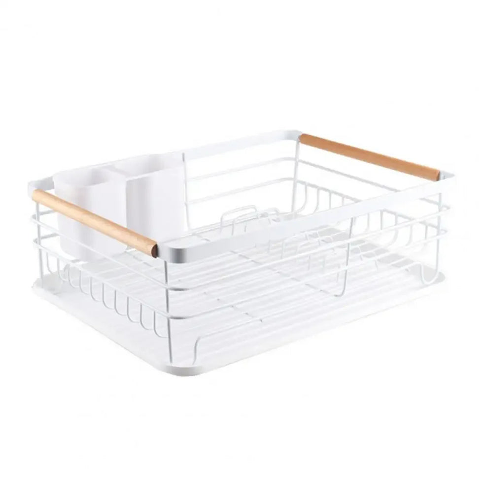 Iron Frame Kitchen Storage Rack with Utensil Holder - Clarify.pk