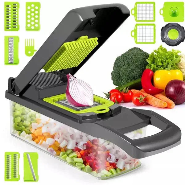 12 in 1 Multifunctional Vegetable Cutter with Storage Box - Clarify.pk