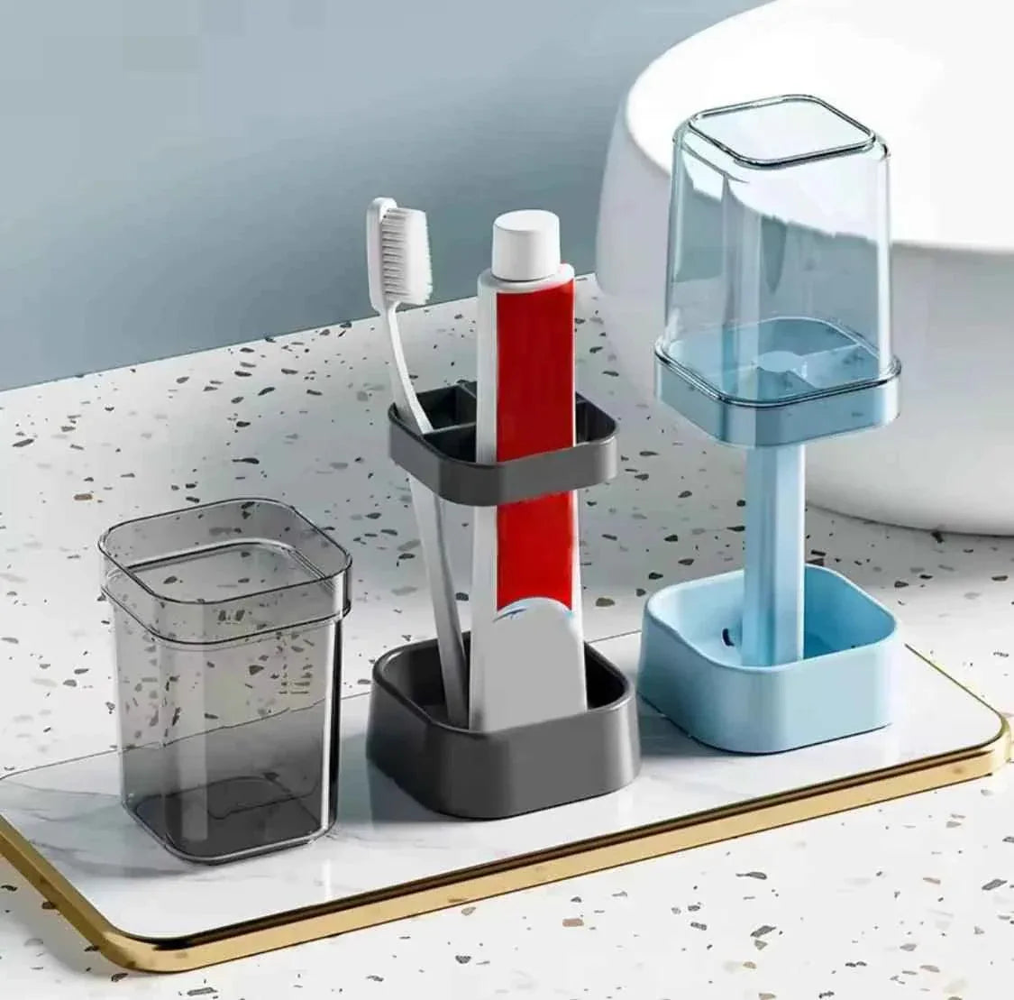 Lamp Shaped Toothbrush Holder Storage Case for Bathroom Organization - Clarify.pk