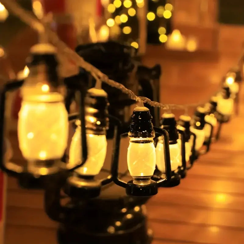 Set Of 10 Lantern String Lights Set with Vintage Charm - Clarify.pk