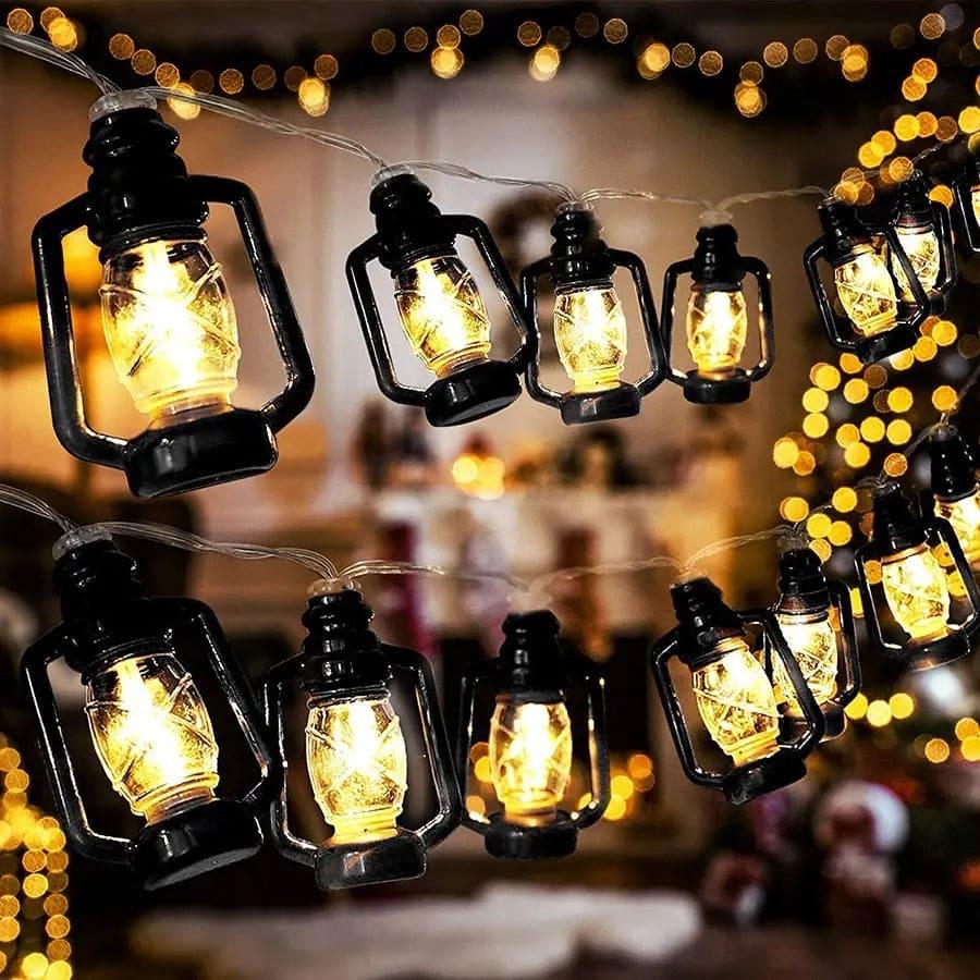 Set Of 10 Lantern String Lights Set with Vintage Charm - Clarify.pk