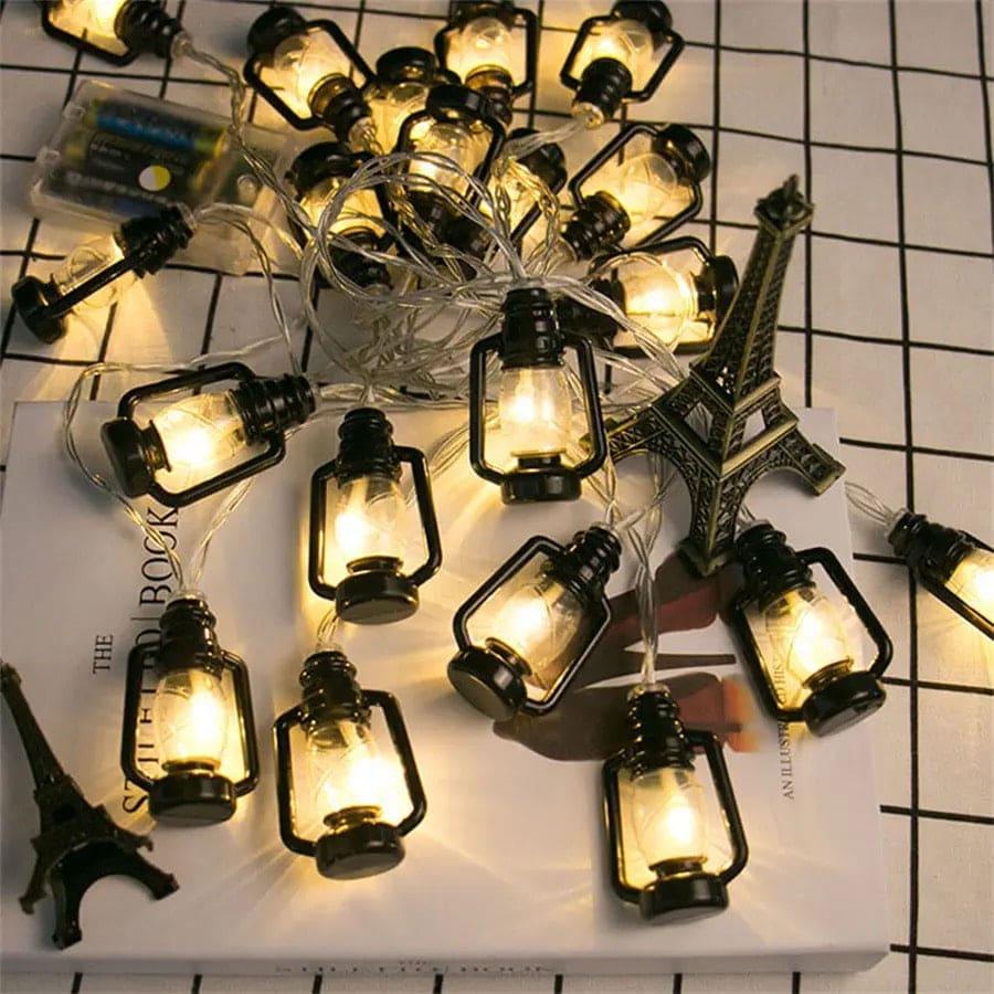 Set Of 10 Lantern String Lights Set with Vintage Charm - Clarify.pk