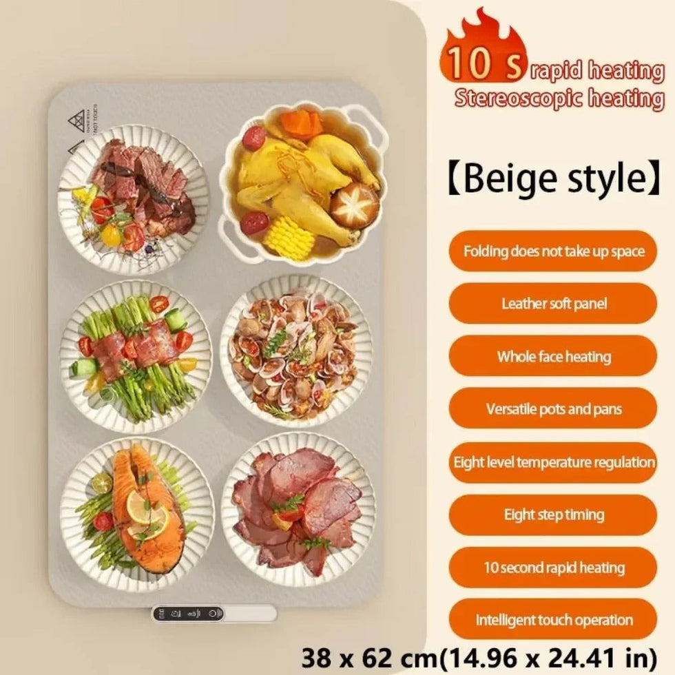 Electric Food Warmer Plate – Fast Heating Foldable Warming Mat KT